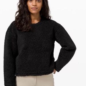 Lululemon Wool Whenever Crew Black Sherpa Sweater Size 4
